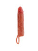 get real - hydrated skin silicone penis sleeve caramel 20 cm