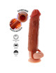 get real - funda hydrated skin de silicona para pene caramelo 20 cm