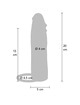 get real - funda hydrated skin de silicona para pene caramelo 20 cm