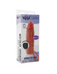 get real - hydrated skin silicone vibrating penis sleeve caramel 16 cm