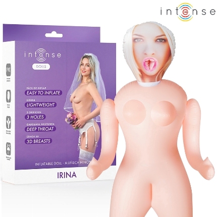 intense dolls - irina muÑeca hinchable con tres orificios