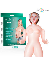 intense dolls - nicole muÑeca hinchable con tres orificios