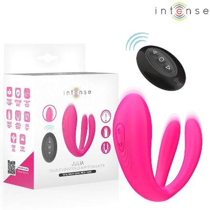 intense - julia double vibrator clamp stimulator remote control