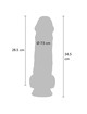 get real - deluxe realistic penis with testicles extra thick 34.5 cm