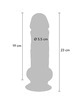 Dildo Realístico Get Real com Testículos Extra Grosso 23 cm