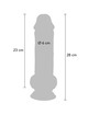 get real - deluxe realistic penis with testicles extra thick 28 cm