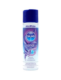 skins - anal lubricante hÍbrido base de agua & silicona 130 ml