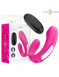 Vibrador para Casais Intense Janet Dual com Comando Rosa