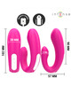 Vibrador para Casais Intense Janet Dual com Comando Rosa