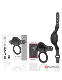 Cockring Black&Silver Burton com Vibração e Relógio Comando