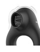 Cockring Black&Silver Silicon com Vibração e Recarregável Preto