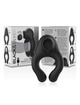 Cockring Black&Silver Silicon com Vibração e Recarregável Preto