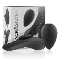 black&silver - preston rechargeable silicone vibrator pantie black
