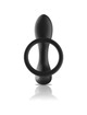 black&silver - remote control anal massager rechargeable silicone black