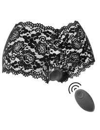 black&silver - zara remote control stimulator with free panty