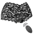 black&silver - zara remote control stimulator with free panty