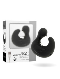 black&silver - duckymania rechargeable silicone stimulating duck thimble
