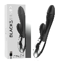 black&silver - kaleb vibrador rabbit silicon milti funcion
