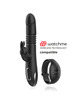 black&silver - kenji vibrador rabbit up & down compatible con watchme