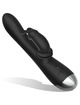 black&silver - dj. adam rechargeable silicone rabbit stimulator black