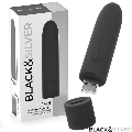 black & silver - geri usb rechargeable vibrating bullet 8 vibrations black 10 x 2.2 cm