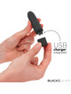 black & silver - geri usb rechargeable vibrating bullet 8 vibrations black 10 x 2.2 cm