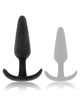 black&silver - kael plug anal silicona con asa mediano