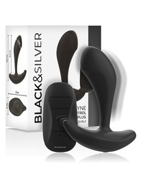 black&silver - dwayne anal plug silicone remote control