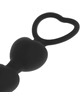 black&silver - mila cadena anal de corazones 18 cm