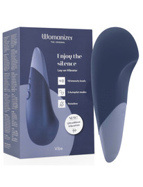 womanizer - vibe lay-on silent vibrator dark blue