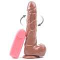 Dildo Realístico Vibrador com Rotação e Ventosa Castanho 18 cm