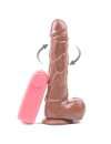 Dildo Realistic Vibrator with Rotation and suction Cup Brown 18 cm 218017