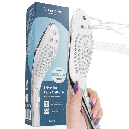 womanizer - wave clitoral stimulating shower head chrome