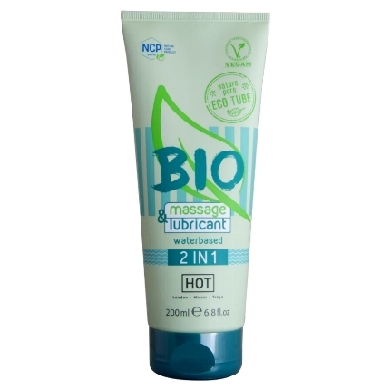 hot - bio massage & lubricant waterbased 2 in 1 200 ml