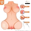 intense deep touch - vero torso anus and vagina with suction, heat, vibration and voice effects with remote control 5.5 kg