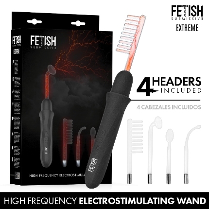 Fetish submissive - high frequency electrostimulation wand