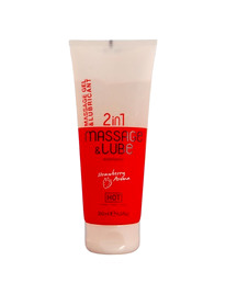hot - massage & glide gel 2 en 1 fresa 200 ml
