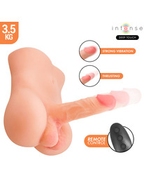 intense deep touch - damien torso with anus and realistic dildo with pushing and vibration remote control 3.5 kg