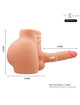 intense deep touch - richie torso with anus and realistic dildo with pushing and vibration remote control 4.7 kg