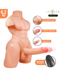 intense deep touch - marty torso with anus and realistic dildo with pushing and vibration, remote control, 6.2 kg