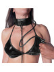Fetish Submissive Bondage - Inflatable Strangling Collar With Chain