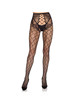 Meias de Liga Leg Avenue Rede Crochless Preta