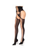Leg Avenue - 1968 Stockings With Attached Garter Belt Black - One Size