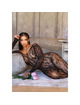 Leg Avenue - 89366 Lace Lingerie Bodystocking Black - One Size
