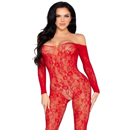 Body Leg Avenue Renda Vermelho
