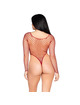 Leg Avenue - 89377 Bodysuit De Red Industrial De Corte Alto Rojo - Talla Única