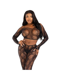 Conjunto Leg Avenue Python Preto