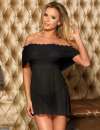 Babydoll Style Valentine's Day Without Shoulder Black 160008