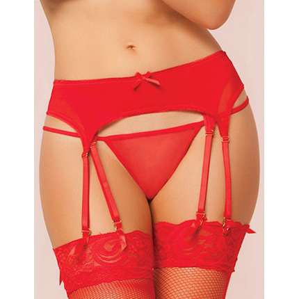 Straps-of-Alloy Red with Dual Mesh Layer Size Large 165007TG