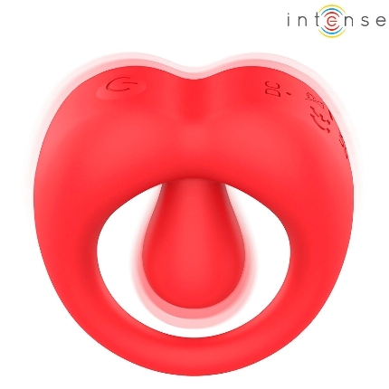 Intense - Russell Anillo Vibrador Con Estimulación De Clítoris Rojo